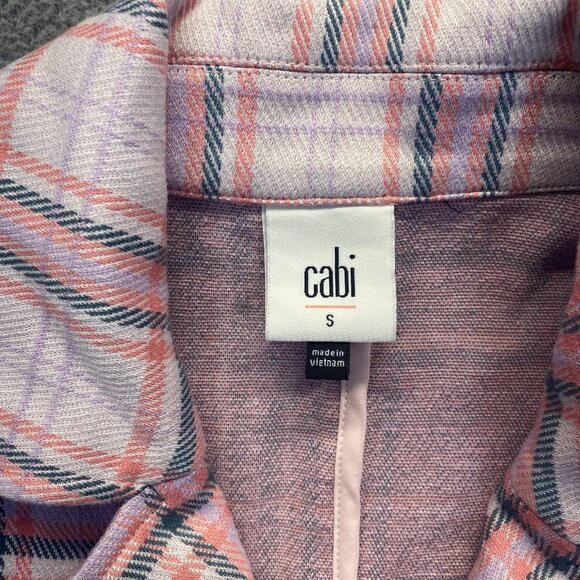 Women's CABI Playdate Crop Jacket Small Style# 6257 Tailored Plaid,One Button - Picture 5 of 12